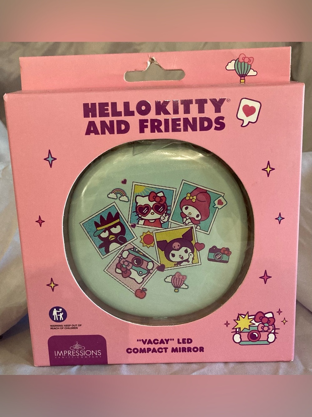 Hello Kitty and Friends Vacation LED Compact Mirror